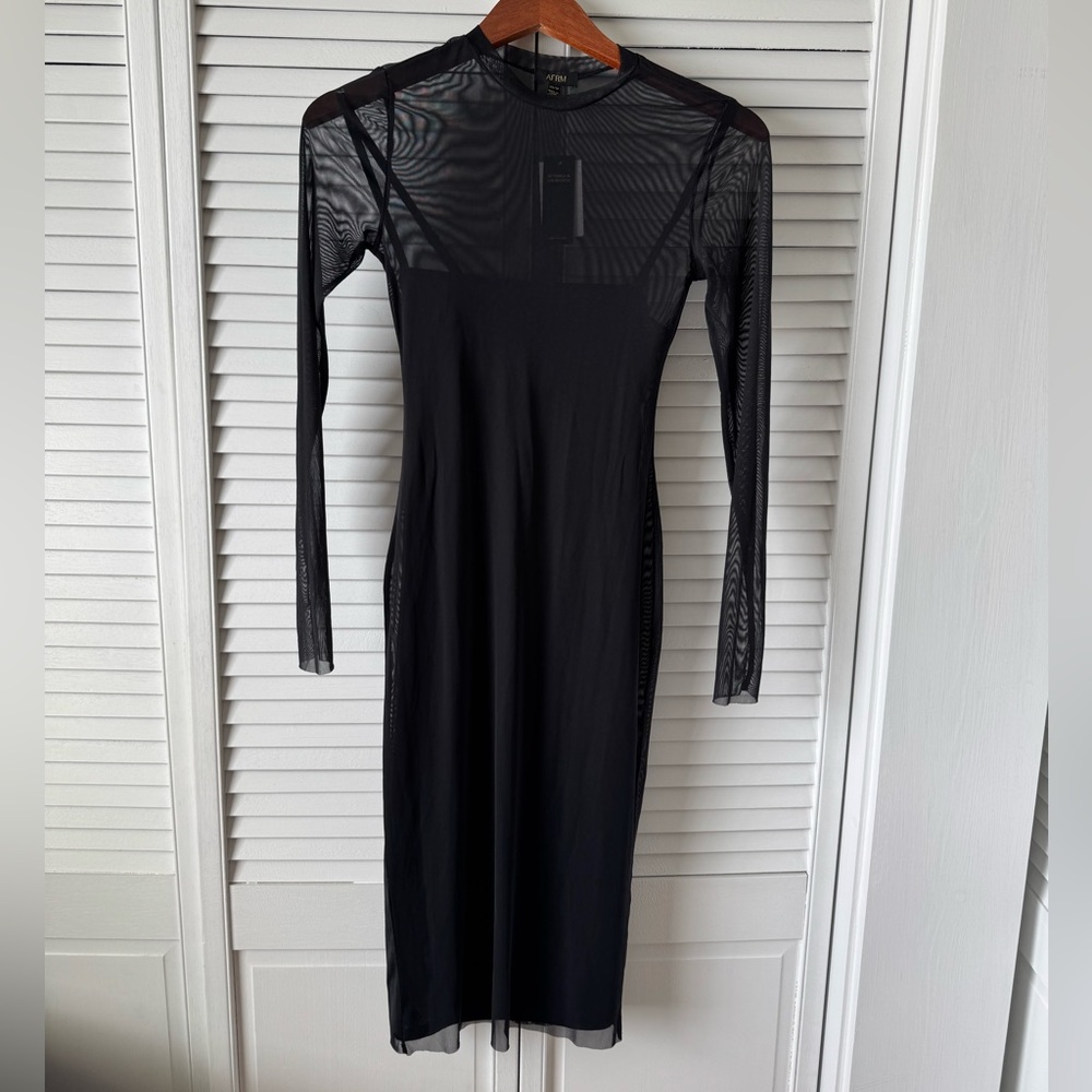 AFRM Mesh Maxi Dress with removable slip